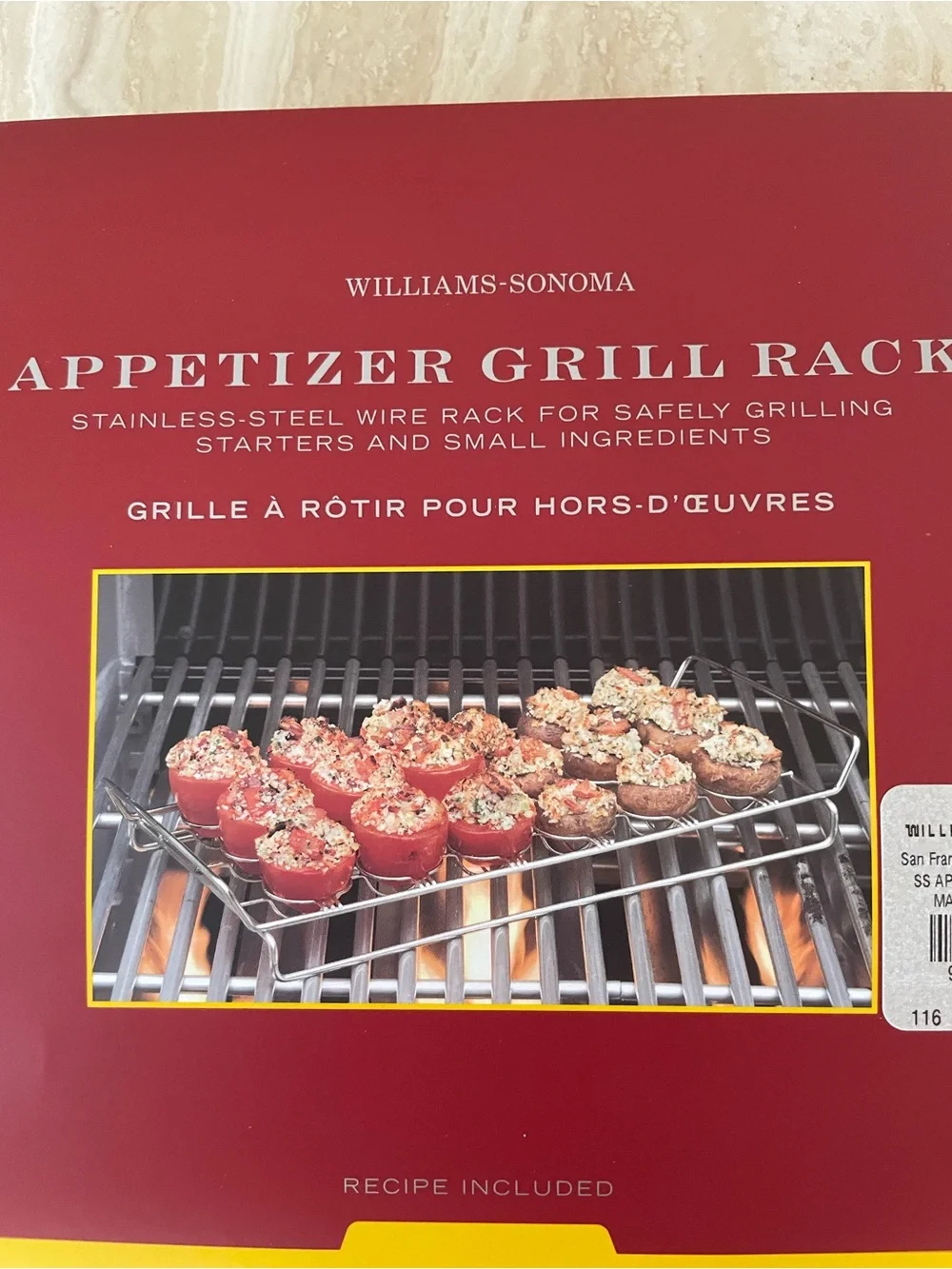 NWT Williams Sonoma Stainless Steel Appetizer Grill Rack